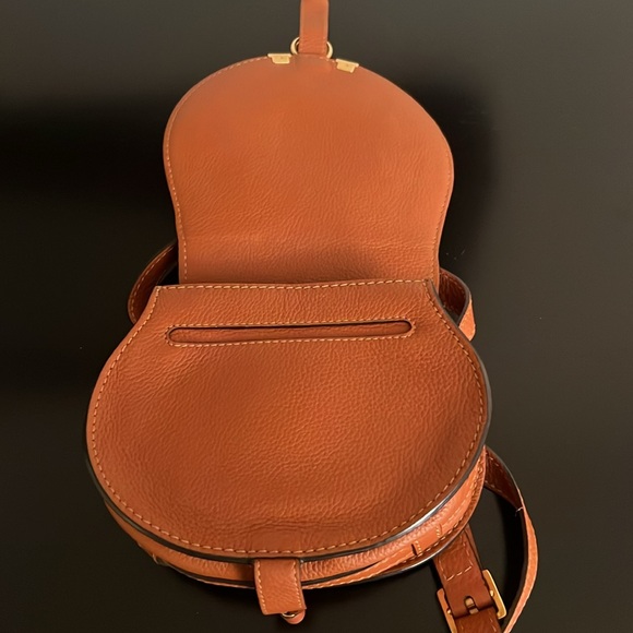 SALE! Chloe Marcie small leather saddle bag, brown/tan - excellent condition! - Picture 12 of 16